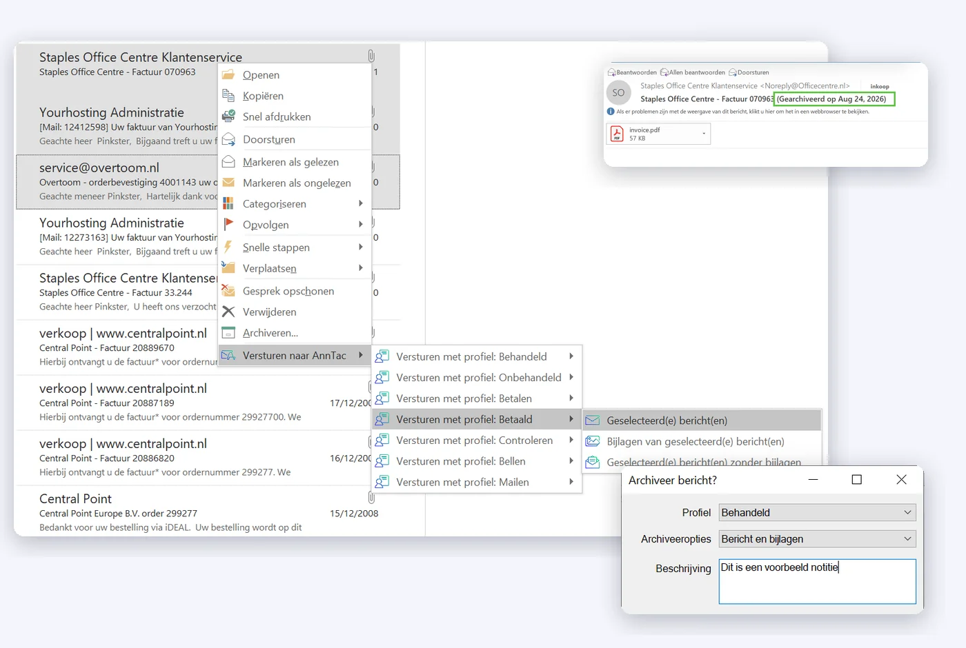 Dock für Outlook Classic (Outlook Desktop)